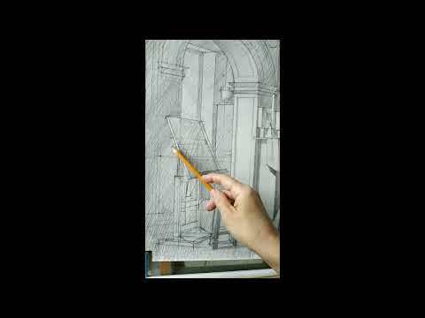 Видео: Рисуем фрагмент интерьера Спбгасу