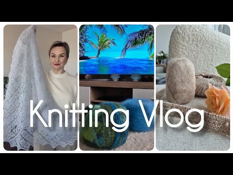 Видео: Пуховый платок готов! ♡ Носочки "Бали" ♡ МК на мужскую шапку.