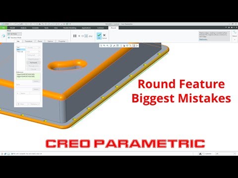 Видео: Creo Parametric — самые большие ошибки в функции Round