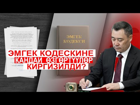 Видео: ЖАҢЫ ЭМГЕК КОДЕКСИНЕ КАНДАЙ ӨЗГӨРҮҮЛӨР КИРГИЗИЛДИ?
