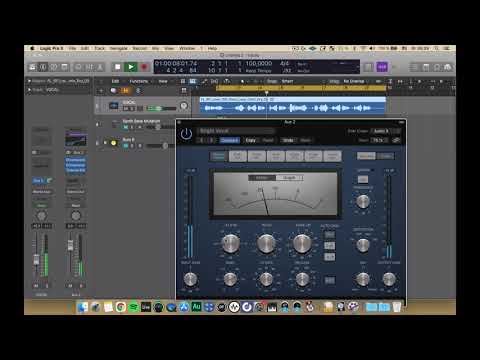 Видео: Logic Pro X. Сайндчен компрессия после реверберации на шине.