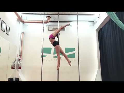 Видео: Уроки пол дэнс видео (средний уровень). Выход в «Титаник» из «Журавлика».