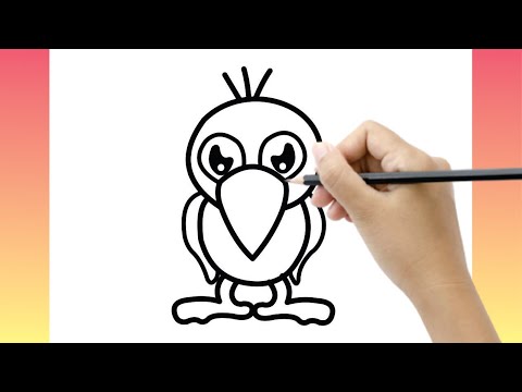 Видео: Как нарисовать попугая | Пошаговый урок рисования яркой птицы
