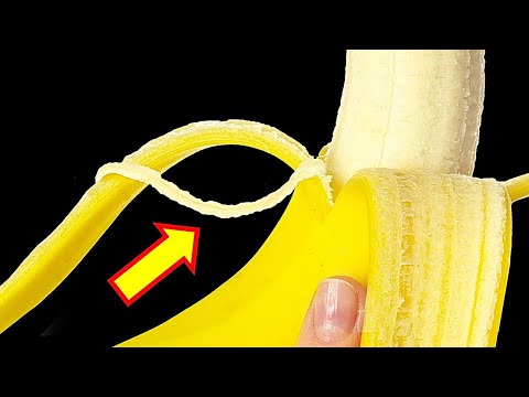Видео: Если вы очищаете банан от длинных волокон, остановитесь!