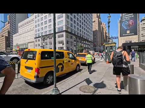 Видео: New York - Walking tour Manhattan - NYC / 4К 60fps