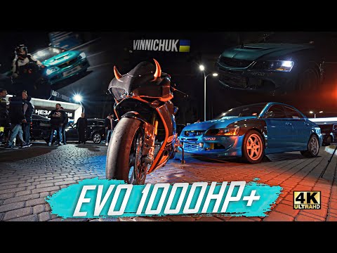 Видео: Evo 1000h.p. VS Ducati / Mitsubishi Lancer Evolution 8 за 100k$ / Драговый Ducati Panigalle 1299
