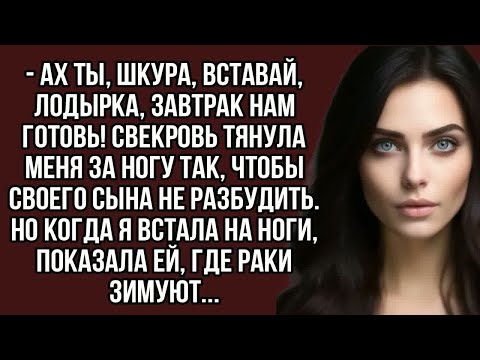 Видео: - Ах ты, шкура, вставай, лодырка, завтрак нам готовь! Свекровь тянула меня за ногу