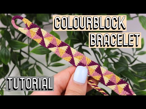 Видео: Урок по созданию браслета в стиле «цветные блоки» [CC] || Браслеты дружбы
