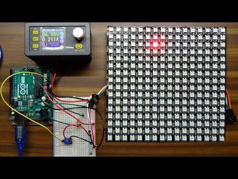 Видео: Светодиодная матрица 16x16 адресных светодиодов. Обзор, установка библиотеки, подключение к Ардуино