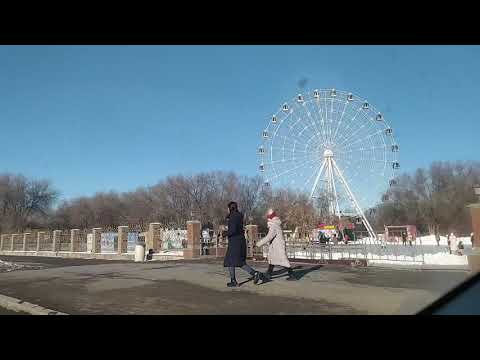 Видео: Актобе, Центр. Есет Батыра ( Кирова ) 25.12. 2022 г. 哈萨克斯坦，冬季，阿克托别市