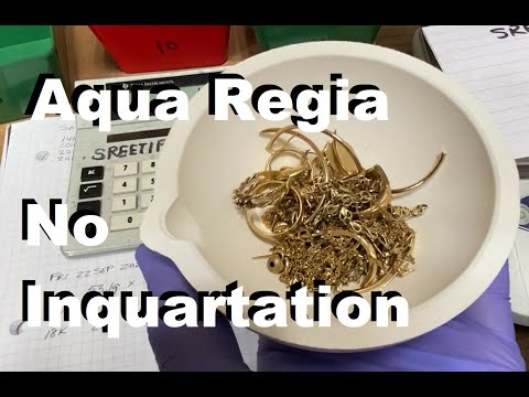 Видео: ЗОЛОТО в каратах в Aqua Regia No Inquartation