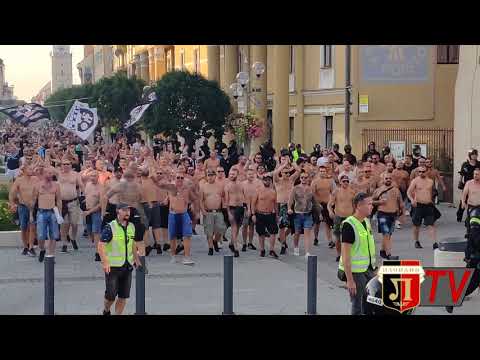 Видео: Феновете на Локомотив Пловдив в Търнава / Lokomotiv Plovdiv fans away at Trnava 01.08.2019
