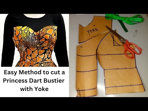 Видео: Как построить выкройку бюстье с вытачкой «Принцесса» и кокеткой #sewingtutorial #princessdart