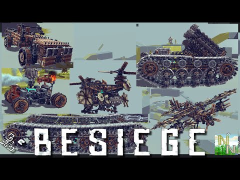 Видео: Besiege v0.20 Гусеницы, Ракетницы, полёт и Великолепные устройства.