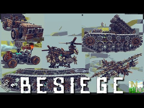 Видео: Besiege v0.20 Гусеницы, Ракетницы, полёт и Великолепные устройства.