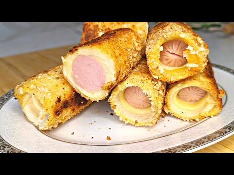 Видео: СОСИСКИ в тосте! Вкусный и сытный перекус!