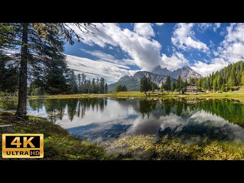 Видео: Озеро Мизурина природа 4к / Lago di Misurina 4k