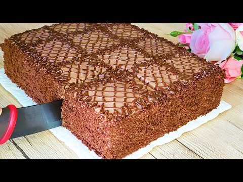 Видео: Шоколадный торт за 15 минут! НЕЖНОЕ и ОЧЕНЬ ВКУСНОЕ. Легкий рецепт!