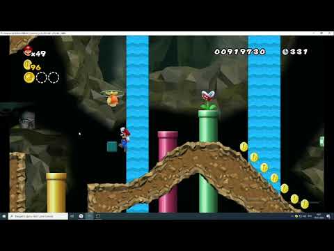 Видео: прохождение  Newer Super Mario Bros Wii W 2-4  Cascade chase