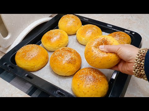 Видео: Булочки для бургеров Тесто как пух! Молочный хлеб