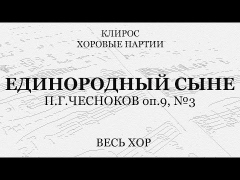 Видео: П.Г.Чесноков. Единородный Сыне. Оп.9, №3. Весь хор