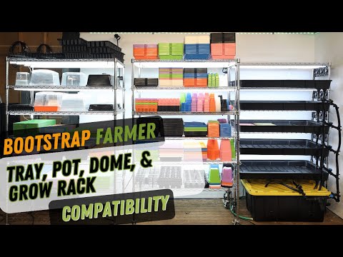 Видео: Какие лотки Bootstrap Farmer можно использовать в стеллаже для выращивания растений?