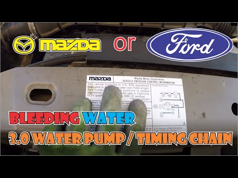Видео: Mazda B3000 / Ford Ranger / 3.0 Ford Водяной насос / Замена цепи ГРМ