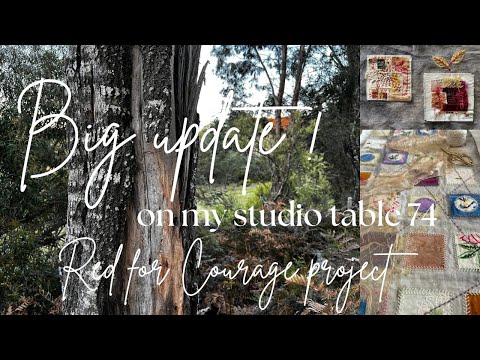 Видео: на моем студийном столе 74 (еще два квадрата, носимое искусство, вдохновленное историей, шитье, п...