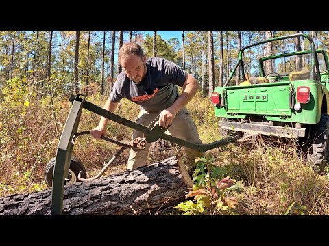 Видео: Рубка сосны на 50-летнем джипе | Замедление скорости на приусадебном участке