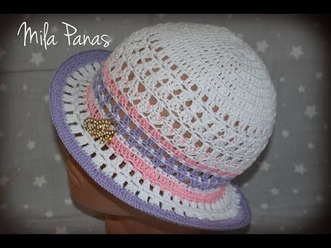 Видео: Вяжем летнюю шляпку крючком. часть 1. Донышко