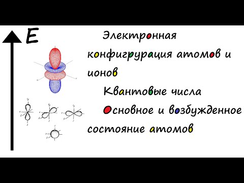 Видео: Строение электронных оболочек атомов и ионов Квантовые числа Основное и возбужденное состояние атома