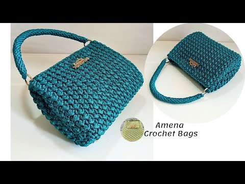 Видео: Вязаная крючком сумка с привлекательным дизайном и простая в изготовлении.