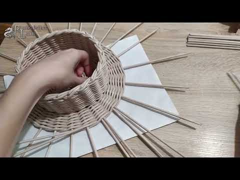 Видео: Короб для Шляп\ Шляпница\ круглый короб плетение из бумажной лозы
