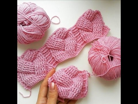 Видео: ⚜️Вязание крючком коса крючком.Вязание коса крючком.Коса вязаная крючком.Узор коса крючком.