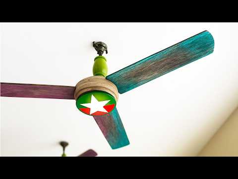 Видео: Лучший самодельный шатающийся потолочный вентилятор со звездным мотивом в 2025 году!!!