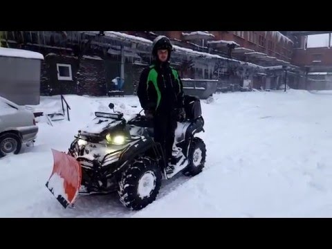 Видео: Отвал для снега ATVSTAR