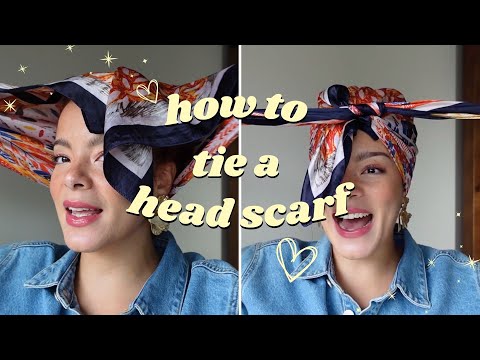 Видео: Простой урок по завязыванию платка на голове | Как завязать платок на голове