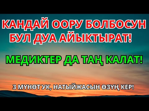 Видео: Пайгамбардын дубасы менен оорунун тамыры кургайт! Дароо шыпаа табыңыз