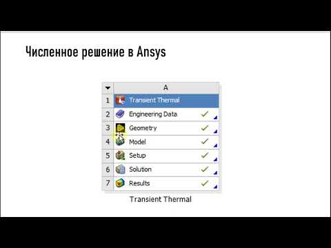Видео: Урок 9. Моделирование нестационарного теплообмена в Ansys Transient Thermal