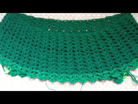 Видео: Топ круглой кокеткой крючком. Как вязать росток и подрезы