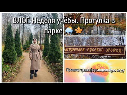 Видео: ВЛОГ. Неделя учёбы. Прогулка в парке. Рассказ о трансформационной игре 💫