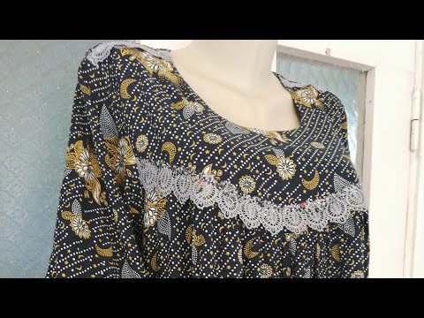 Видео: Кокеткали куйлак бичиб тикамиз. Шьём платье кокеткь We sew a dress.