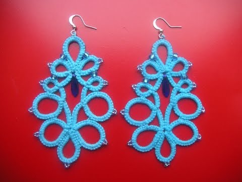 Видео: 15' TUTORIAL ORECCHINI PERLE CHIACCHIERINO AD AGO EARRINGS NEEDLE TATTING Frivolitè Encaje фриволите