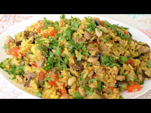 Видео: Необычный, но очень вкусный ПЛОВ с мясом и баклажанами.
