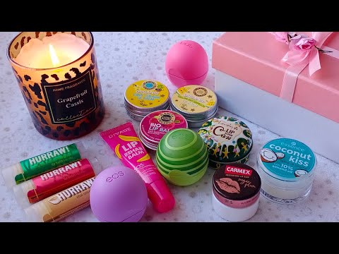 Видео: My Lip Balm Collection/Мои бальзамы для губ 2021/Коллекция бальзамов для губ 2021: EOS, Hurraw!...