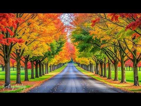 Видео: Красивая расслабляющая музыка и осенний пейзаж. Музыкальная терапия для оздоровления и расслабления,