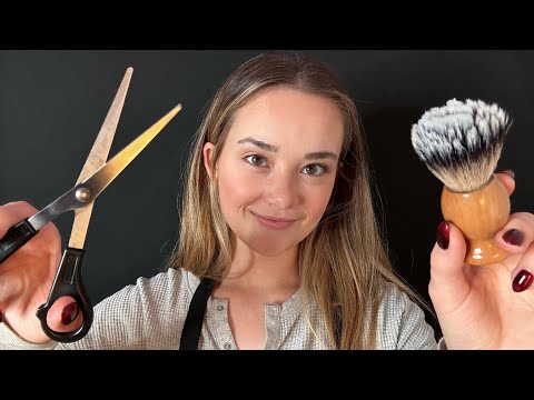 Видео: ASMR Express: мужское бритьё и стрижка! ✂️ Lofi Soft Spoken