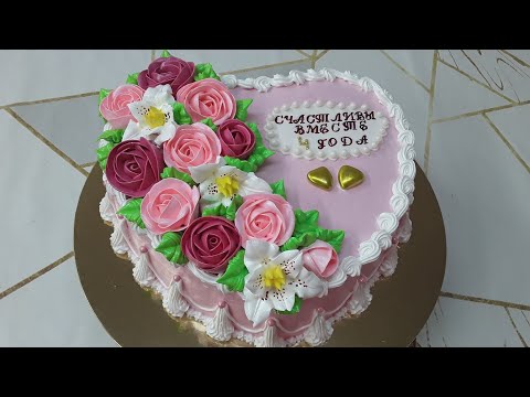 Видео: Торт на льняную свадьбу