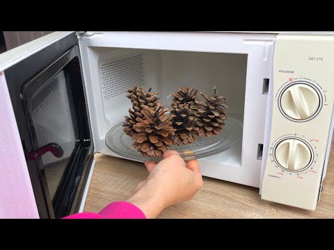 Видео: Удивительная идея! 😍 Посмотрите, что я сделал, нагрев сосновые шишки в духовке!