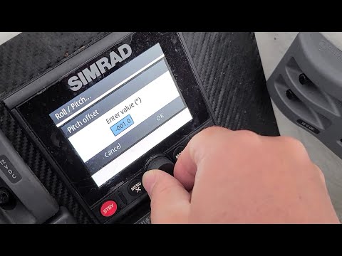 Видео: Калибровка компаса Simrad/Lowrance Precision-9 через AP 44: Идеальные показания дифферента и крена